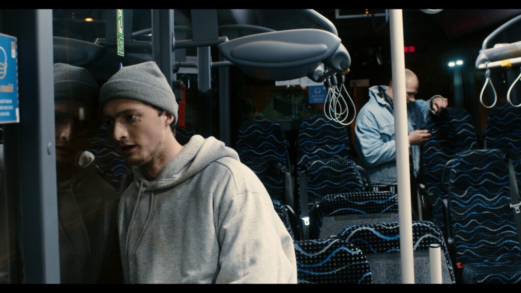 Screncap from the movie 4.20AM as the main character struggles in his quest for weed